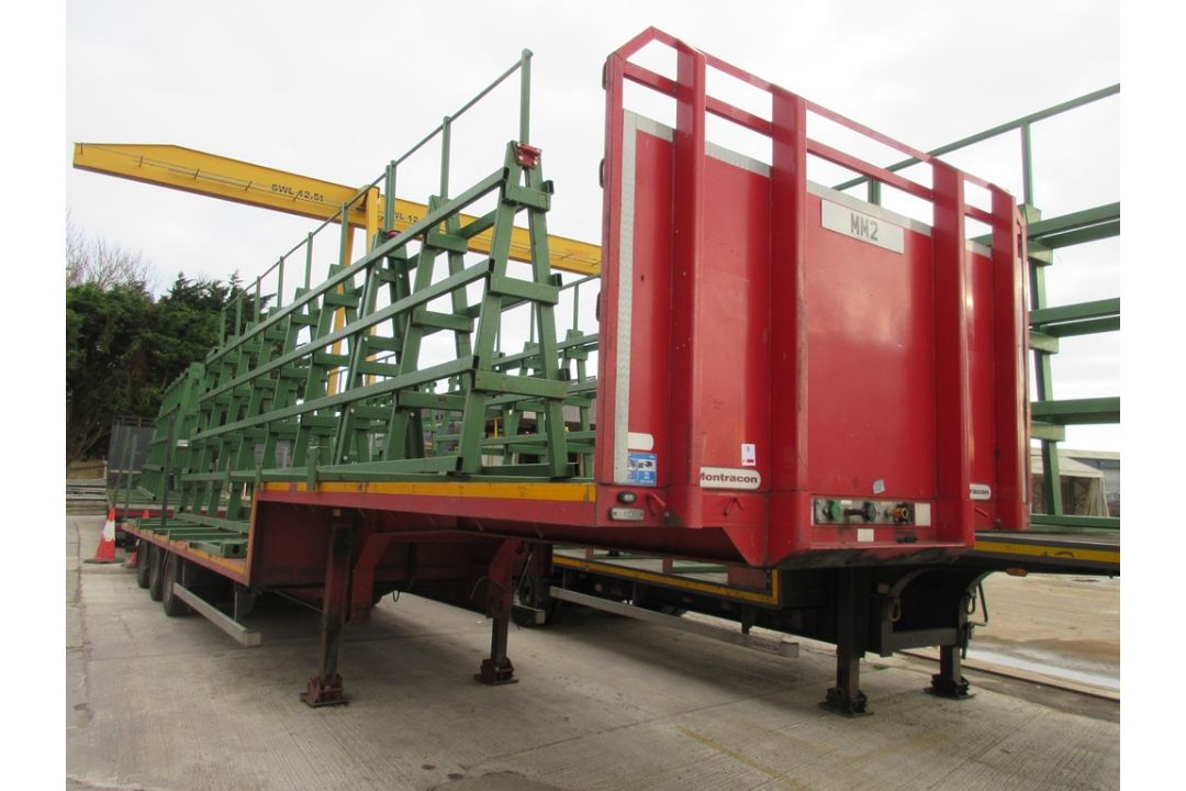 Montracon tri-axle step frame trailer ID No. SMRF3ASXXAJ117186, ID Mark C417691 (2016) gross - Image 1 of 9