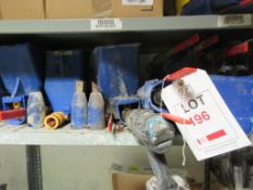 Eight Quickpoint mortar guns, Makita cordless drill - no charger or battery