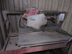 Ferrari Dimas stone saw, bed size: 1m x 550mm, approx. 14