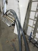 Quantity of assorted aluminium lengths and steel painted tube