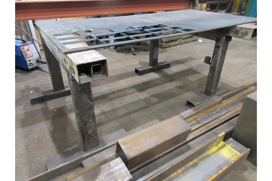 Four steel framed trestles - excludes contents - Image 2 of 3
