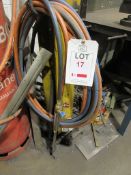 Four welders cutting torches & assorted hosing