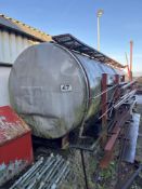 Stainless steel cladded water tank approx 7m x 2m