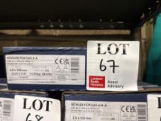 Three Tubes of Bohler Fox EAS 2-A welding rods size 4 x 350mm
