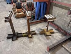 Three pedestal rollers