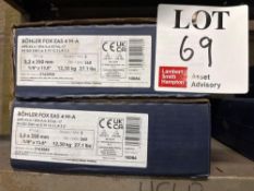 Six Tubes of Bohler Fox EAS 4 M-A welding rods size 3,2 x 350mm