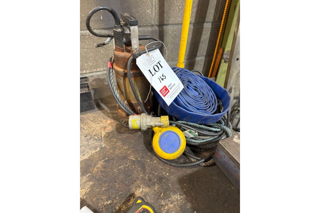 Submersible water pump & hose - Image 1 of 2