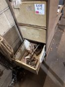 Contents of 4 drawer filing cabinet to include large quantity of lifting eyes and D shackles (cert