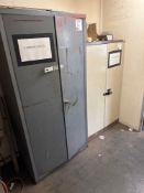 Two metal 2 door storage cabinets