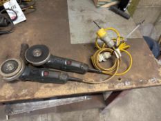 Two unammed 125mm 110v angle grinders