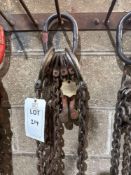 2 leg 10mm grade 8 2.8m lifting chains 4.25 tonne (cert until Feb 25)