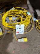 Five 110v extension leads, small fixing
