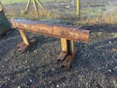 Pair of metal trestles length 210cm Height 78cm