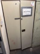 Metal 2 door cabinet c/w contents of various Tig welding filler wire as lotted