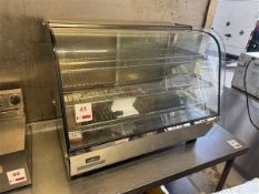 Buffalo counter top 3-shelf heated food display cabinet, model CD232, serial no. 4105112100134,