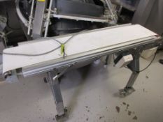 Glimek TBA250 variable speed conveyor, serial no. M237651-2, belt width 250mm Individual Lots: