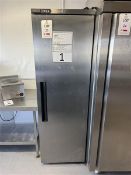 Foster Xtra stainless steel commercial single door upright refrigerator, model XR415H, serial no.