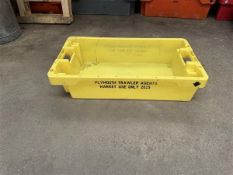 Circa 450 plastic trays (branded), approx. 800 x 500 x 200mm Manual Handling: Please ensure
