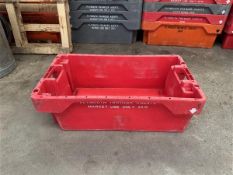 Circa 200 plastic trays (branded), approx. 900 x 500 x 260mm Manual Handling: Please ensure