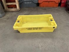 Circa 450 plastic trays (branded), approx. 800 x 500 x 200mm Manual Handling: Please ensure
