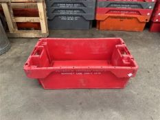 Circa 200 plastic trays (branded), approx. 900 x 500 x 260mm Manual Handling: Please ensure
