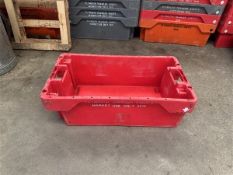 Circa 200 plastic trays (branded), approx. 900 x 500 x 260mm Manual Handling: Please ensure