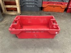 Circa 200 plastic trays (branded), approx. 900 x 500 x 260mm Manual Handling: Please ensure
