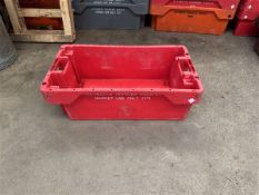 Circa 200 plastic trays (branded), approx. 900 x 500 x 260mm Manual Handling: Please ensure