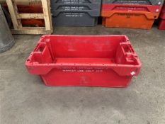 Circa 200 plastic trays (branded), approx. 900 x 500 x 260mm Manual Handling: Please ensure