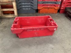 Circa 200 plastic trays (branded), approx. 900 x 500 x 260mm Manual Handling: Please ensure