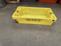 Circa 450 plastic trays (branded), approx. 800 x 500 x 200mm Manual Handling: Please ensure