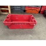 Circa 200 plastic trays (branded), approx. 900 x 500 x 260mm Manual Handling: Please ensure