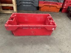 Circa 200 plastic trays (branded), approx. 900 x 500 x 260mm Manual Handling: Please ensure