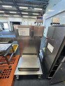 Marel stainless steel 60kg weighing scales with digital monitor and label printers, type C2,