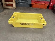 Circa 450 plastic trays (branded), approx. 800 x 500 x 200mm Manual Handling: Please ensure