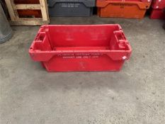 Circa 200 plastic trays (branded), approx. 900 x 500 x 260mm Manual Handling: Please ensure
