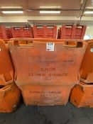 Twelve orange plastic insulated dolav boxes (branded), approx. 1200 x 900 x 750mm