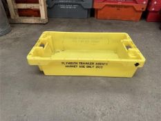 Circa 450 plastic trays (branded), approx. 800 x 500 x 200mm Manual Handling: Please ensure