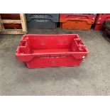 Circa 200 plastic trays (branded), approx. 900 x 500 x 260mm Manual Handling: Please ensure
