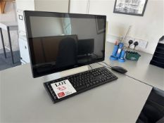 Computer system, Dell desktop monitor, model 52240TB, keyboard, mouser
