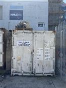 Freezer container, 8 x 20ft, with stainless steel internal panels & flooring, with wall mounted