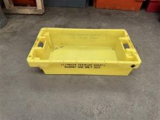 Circa 450 plastic trays (branded), approx. 800 x 500 x 200mm Manual Handling: Please ensure