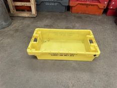 Circa 450 plastic trays (branded), approx. 800 x 500 x 200mm Manual Handling: Please ensure