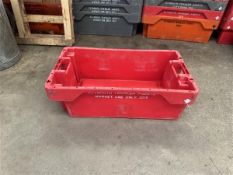 Circa 200 plastic trays (branded), approx. 900 x 500 x 260mm Manual Handling: Please ensure