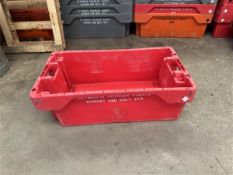 Circa 200 plastic trays (branded), approx. 900 x 500 x 260mm Manual Handling: Please ensure