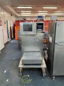 Marel stainless steel 60kg weighing scales with digital monitor and label printers, type C2,