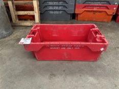 Circa 200 plastic trays (branded), approx. 900 x 500 x 260mm Manual Handling: Please ensure