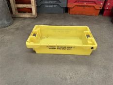 Circa 450 plastic trays (branded), approx. 800 x 500 x 200mm Manual Handling: Please ensure