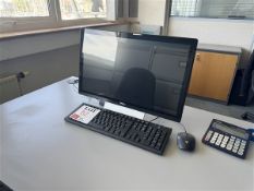 Computer system, Dell desktop monitor, model 52240TB, keyboard, mouser