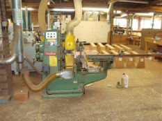 Wadkin Five head tenoning and scribing machine with cut off circular saw